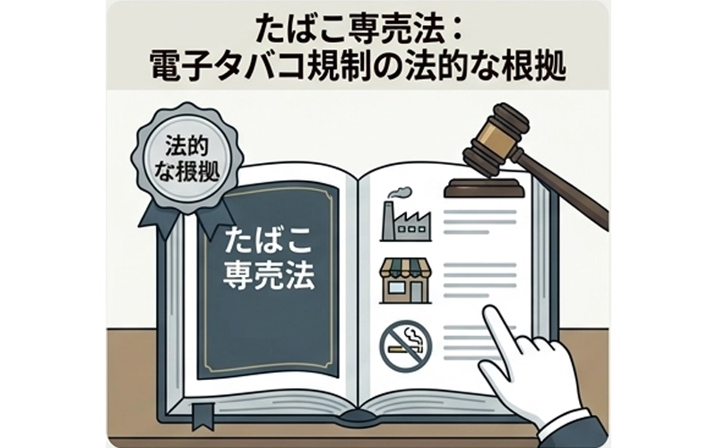 たばこ専売法：電子タバコ規制の法的な根拠
