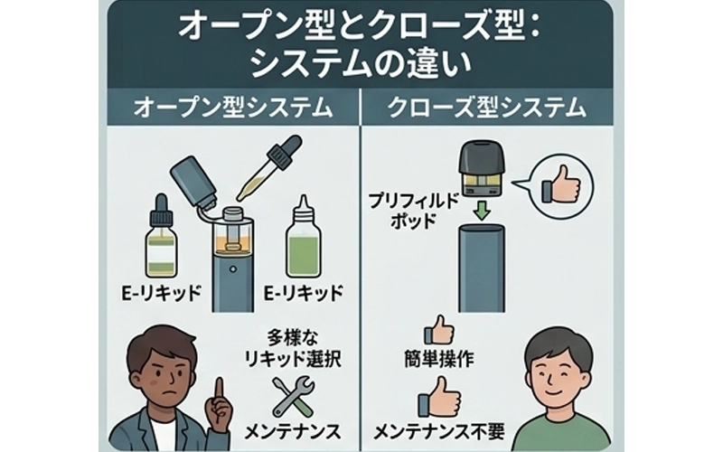 オープン型とクローズ型：システムの違い