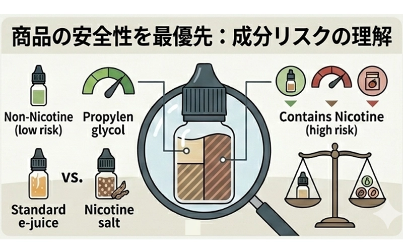 ニコチン入り製品の制限範囲：成分によるリスク強度の違い