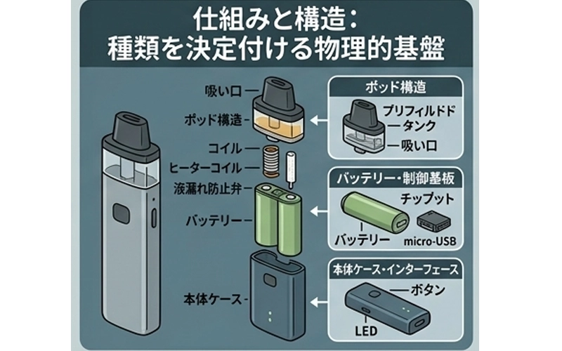 仕組みと構造：種類を決定付ける物理的基盤