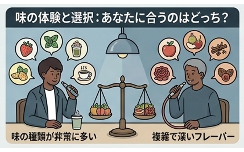 味の体験と選択：あなたに合うのはどっち？