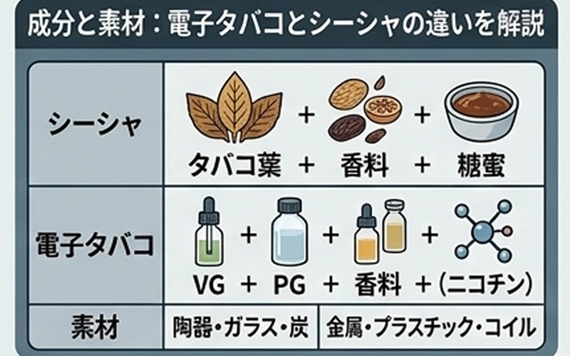 電子タバコとシーシャの違い