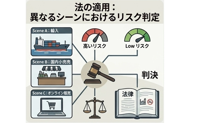法の適用：異なるシーンにおけるリスク判定