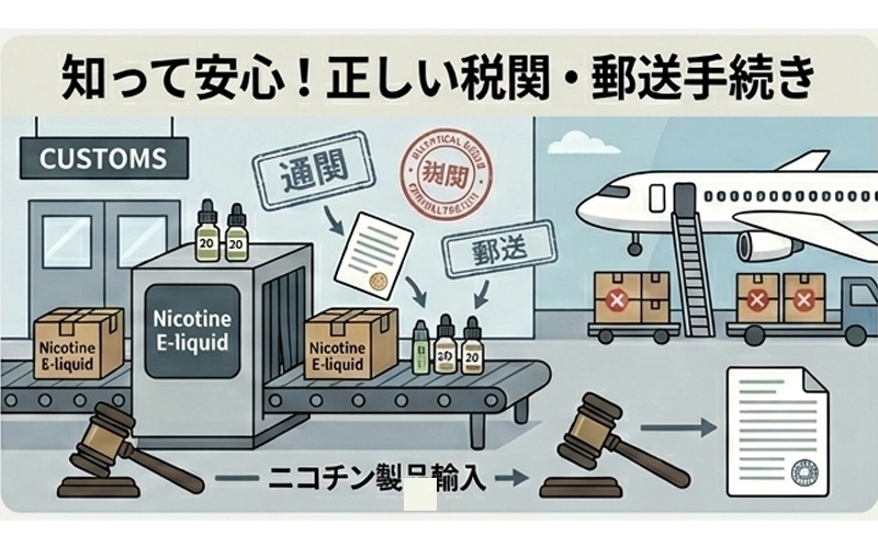 税関輸入と郵送制限ルール：ニコチン入り電子タバコ個人代行の実務