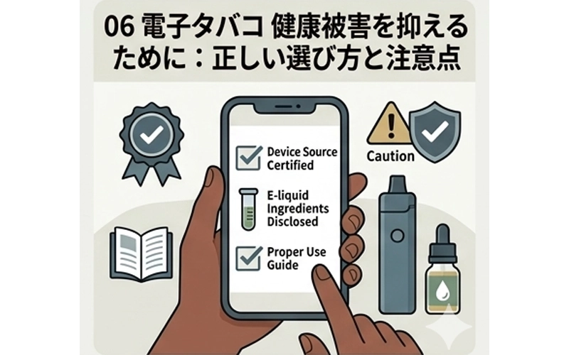 電子タバコ 健康被害を抑えるために：正しい選び方と注意点
