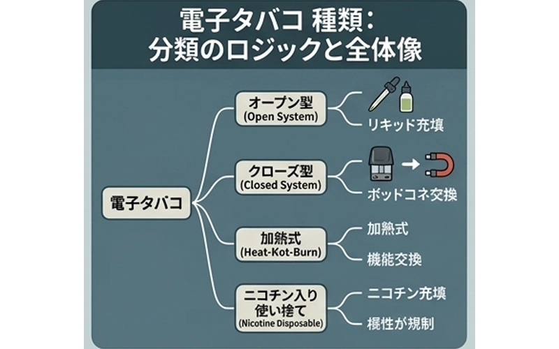 電子タバコ 種類：分類のロジックと全体像